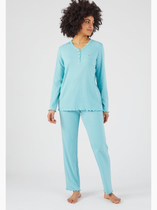 Pyjama maille côtelée - Damart - Kiabi