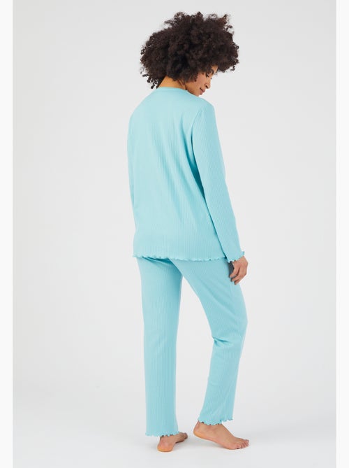 Pyjama maille côtelée - Damart - Kiabi