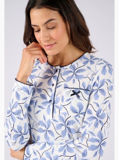 Pyjama maille côtelée, intérieur légèrement gratté - Damart - Kiabi