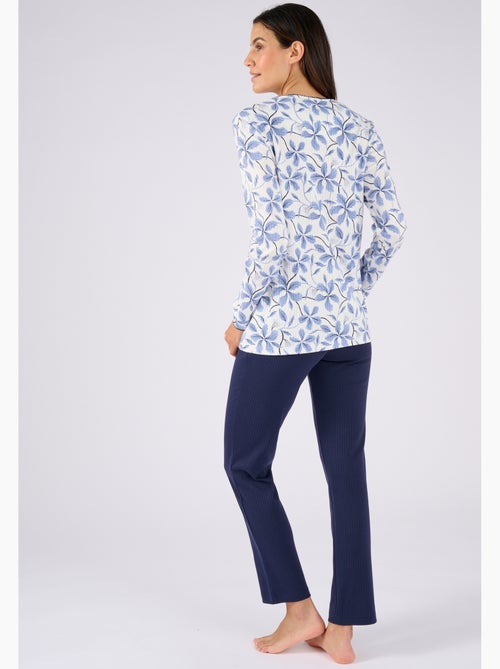 Pyjama maille côtelée, intérieur légèrement gratté - Damart - Kiabi