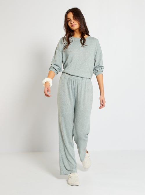 Pyjama maille doudou - 2 pièces - Kiabi