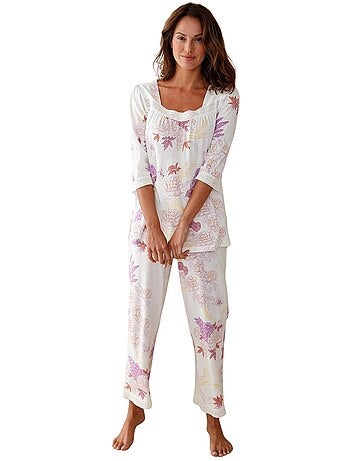 Pyjama maille fluide détails macramé