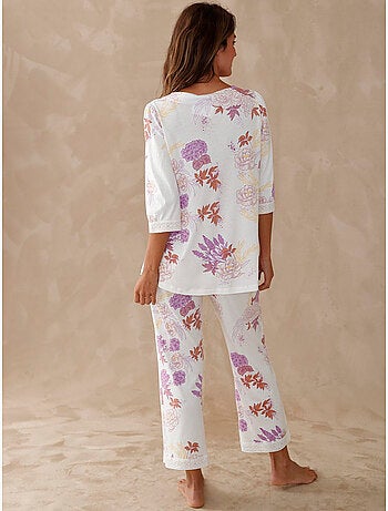 Pyjama maille fluide détails macramé