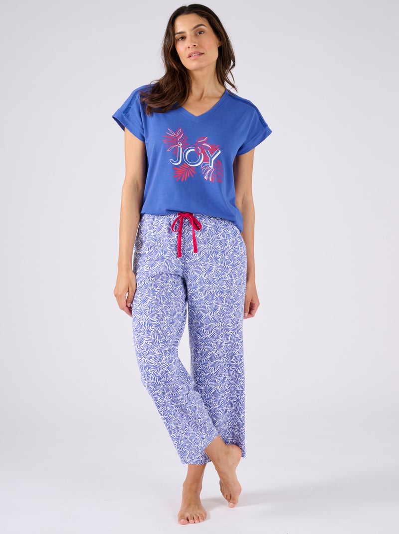 Pyjama maille jersey Climatyl - Damart Bleu - Kiabi