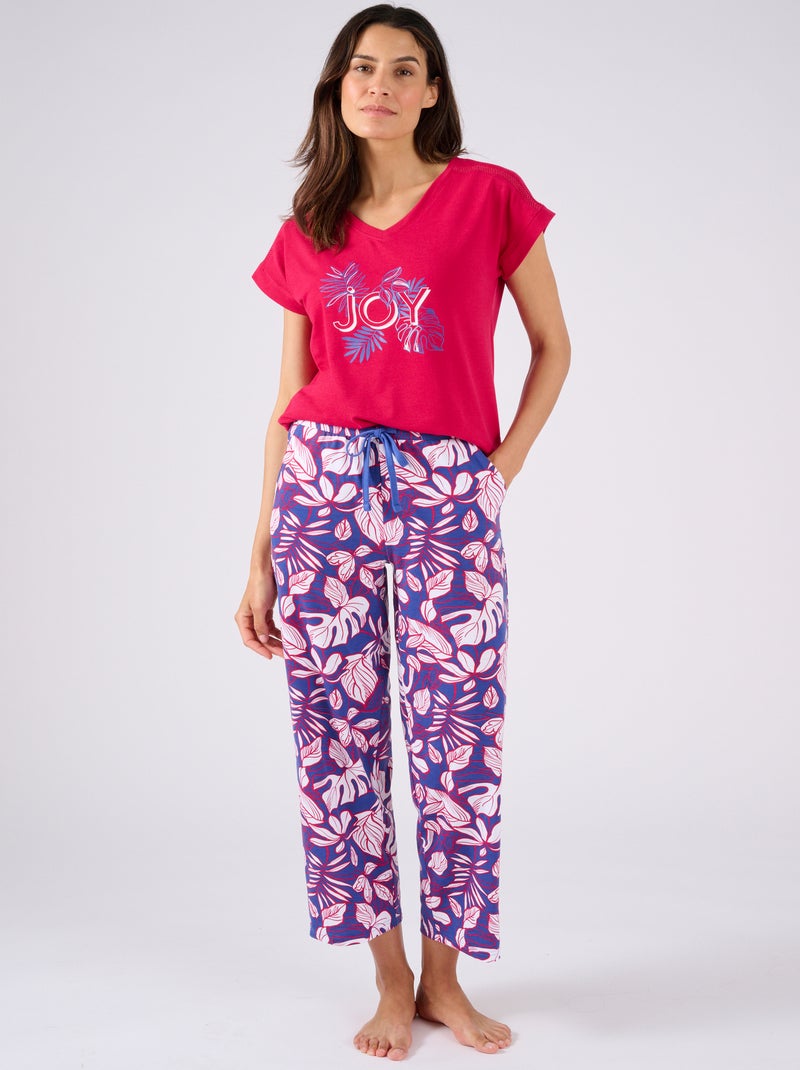 Pyjama maille jersey Climatyl - Damart Rouge - Kiabi