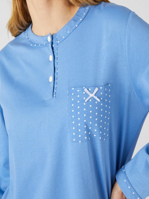 Pyjama maille jersey coton peigné - Damart - Kiabi