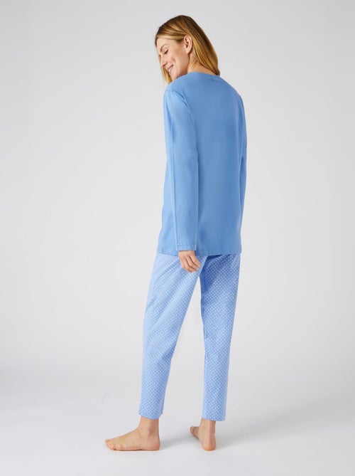 Pyjama maille jersey coton peigné - Damart - Kiabi