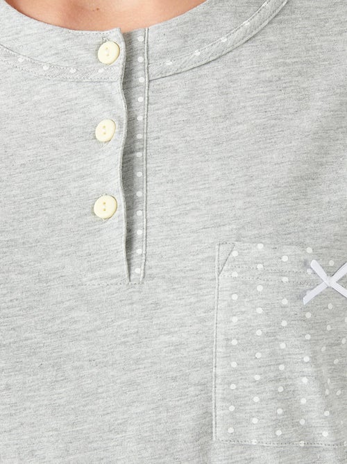Pyjama maille jersey coton peigné - Damart - Kiabi