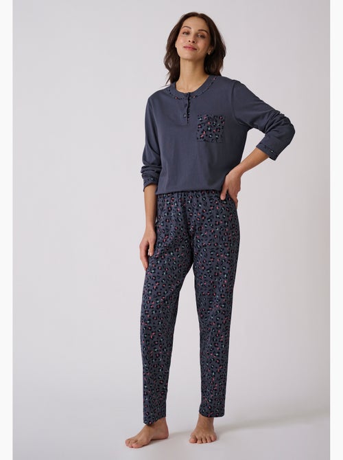 Pyjama maille jersey coton peigné - Damart - Kiabi