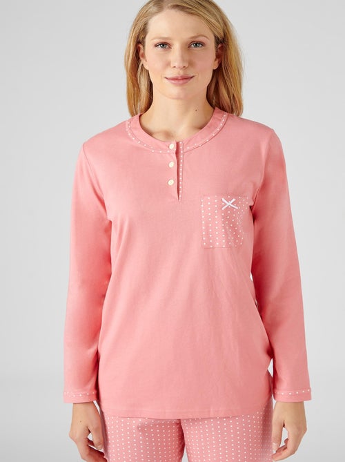 Pyjama maille jersey coton peigné - Damart - Kiabi