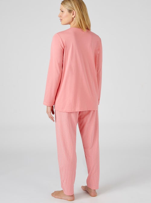 Pyjama maille jersey coton peigné - Damart - Kiabi