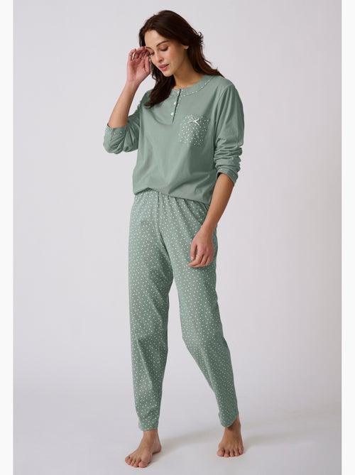Pyjama maille jersey coton peigné - Damart - Kiabi Pyjama maille jersey coton peigné - Damart - Kiabi