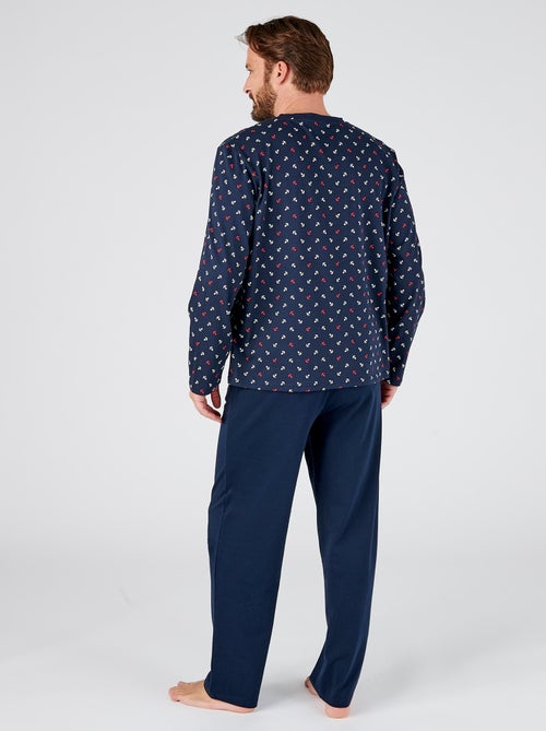 Pyjama maille jersey pur coton peigné - Damart - Kiabi