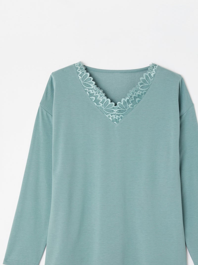 Pyjama maille jersey Thermolactyl - Damart Beige - Kiabi