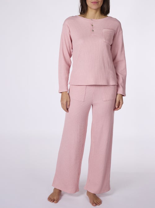 Pyjama maille MORRIS rose - DODO - Kiabi Pyjama maille MORRIS rose - DODO - Kiabi