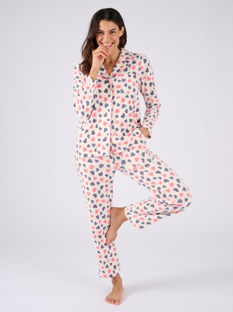 Pyjama maille polaire Thermolactyl - Damart Blanc - Kiabi