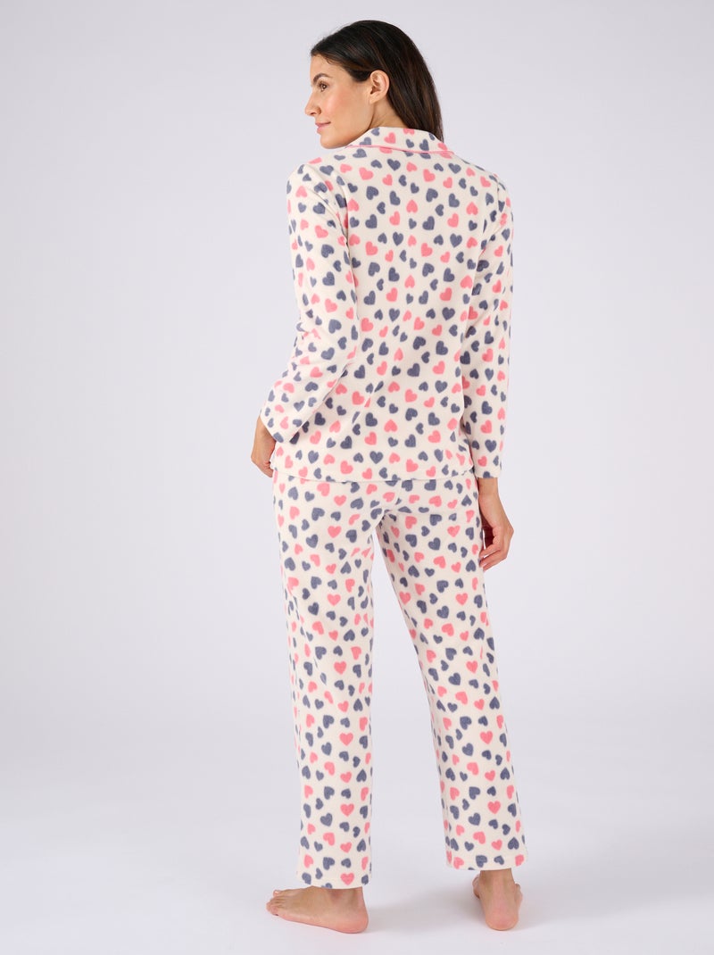 Pyjama maille polaire Thermolactyl - Damart Blanc - Kiabi