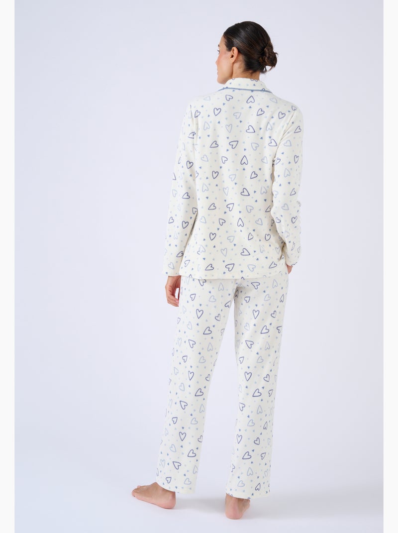 Pyjama maille polaire Thermolactyl - Damart Bleu ciel - Kiabi