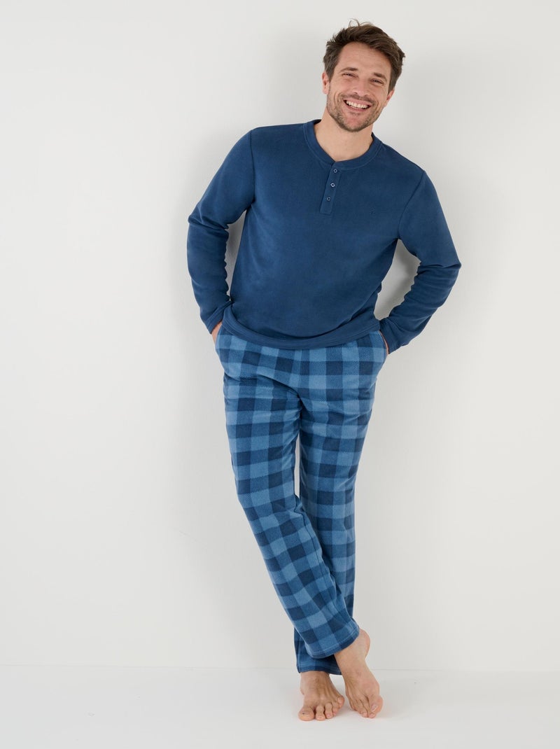 Pyjama maille polaire Thermolactyl - Damart Bleu marine - Kiabi