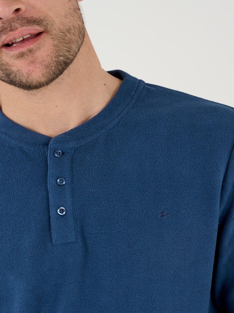 Pyjama maille polaire Thermolactyl - Damart Bleu marine - Kiabi