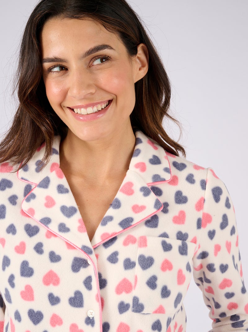 Pyjama maille polaire Thermolactyl - Damart Corail - Kiabi