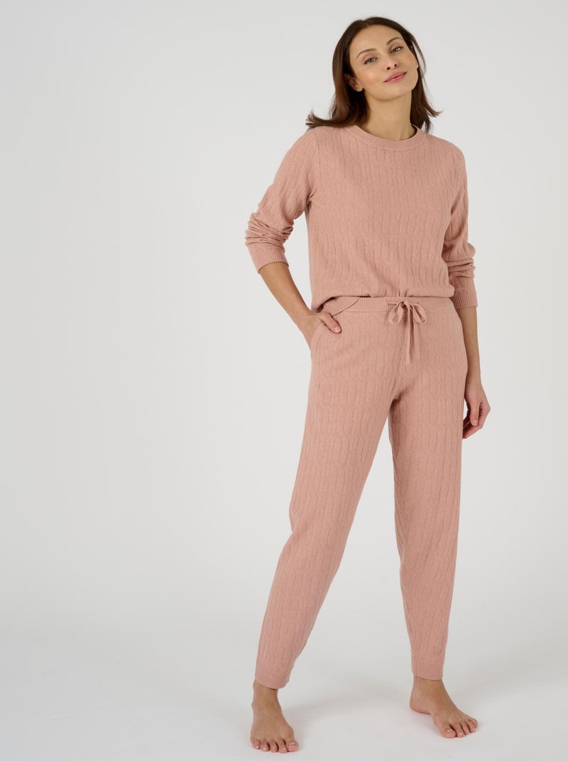 Pyjama maille torsadée Thermolactyl - Damart Rose - Kiabi