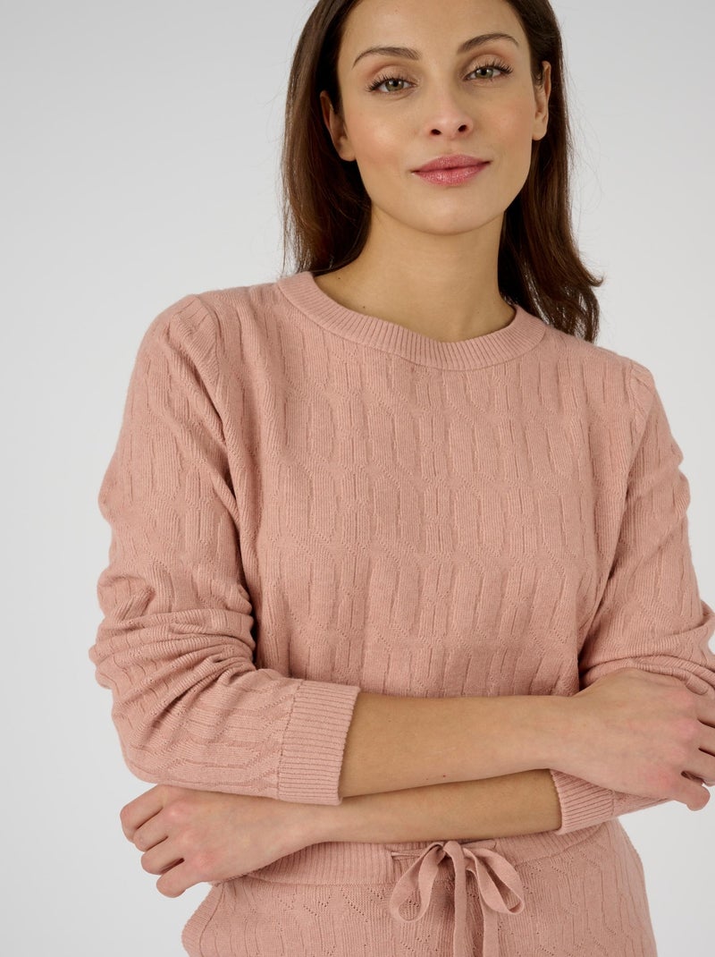 Pyjama maille torsadée Thermolactyl - Damart Rose - Kiabi