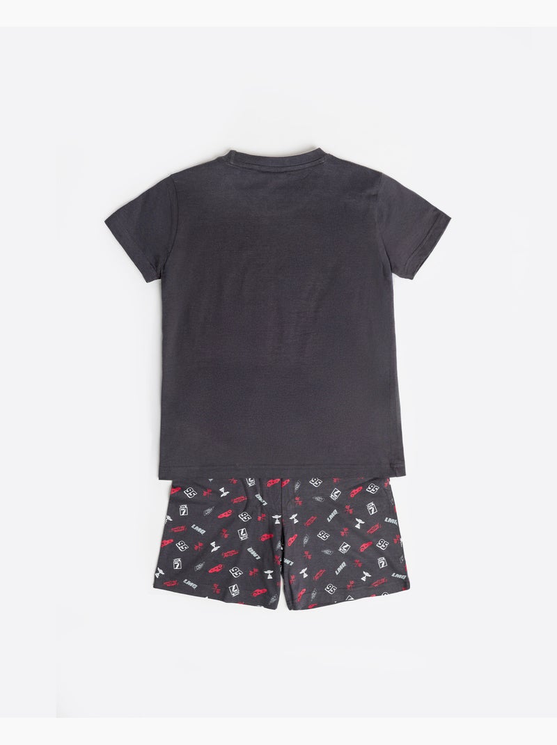 Pyjama manches courtes DISNEY CARS I am Speed pour garçon Gris foncé - Kiabi