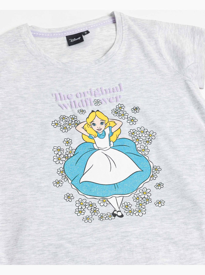 Pyjama manches courtes Disney Dreamland pour fille Gris chiné - Kiabi
