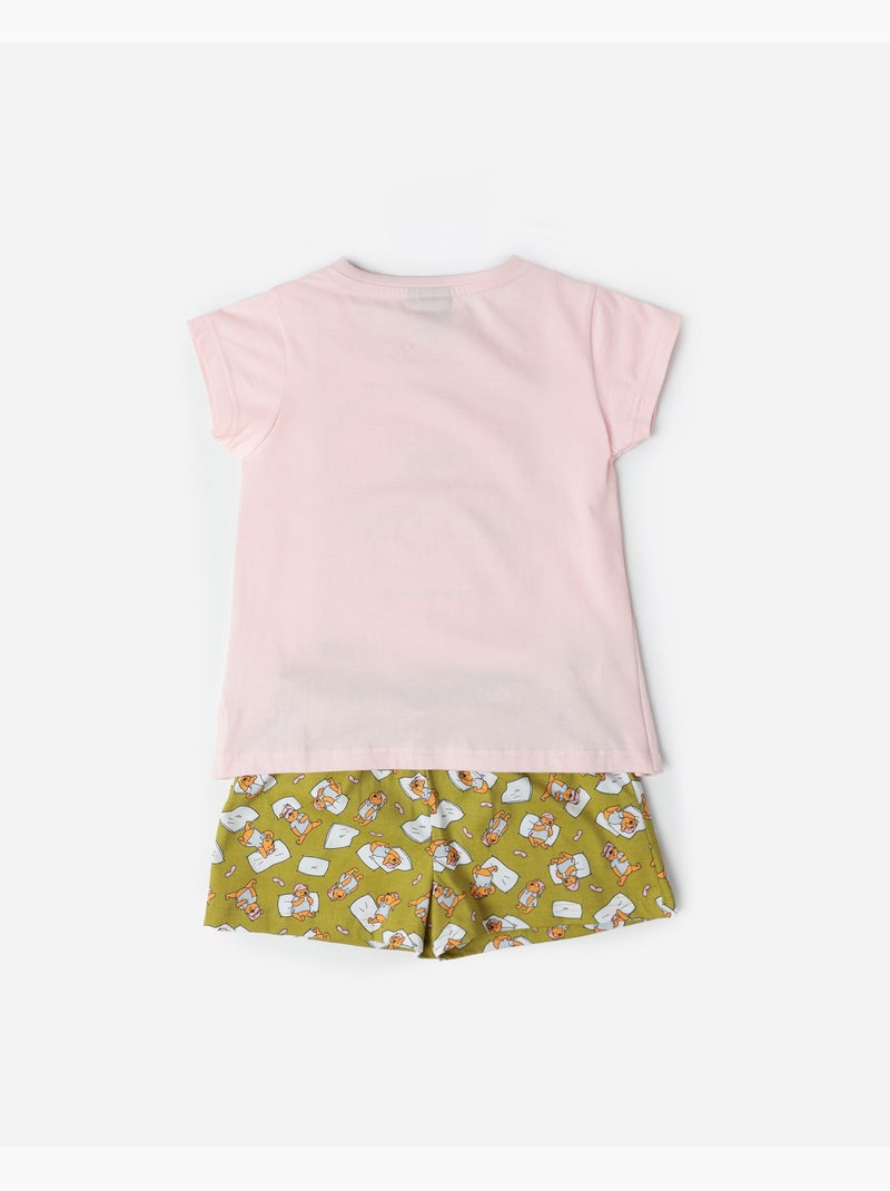 Pyjama manches courtes Disney Winnie l'ourson pour fille Rose - Kiabi