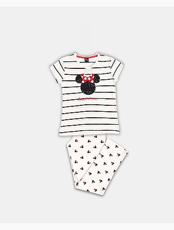Pyjama manches longues à paillettes Disney Minnie pour fille