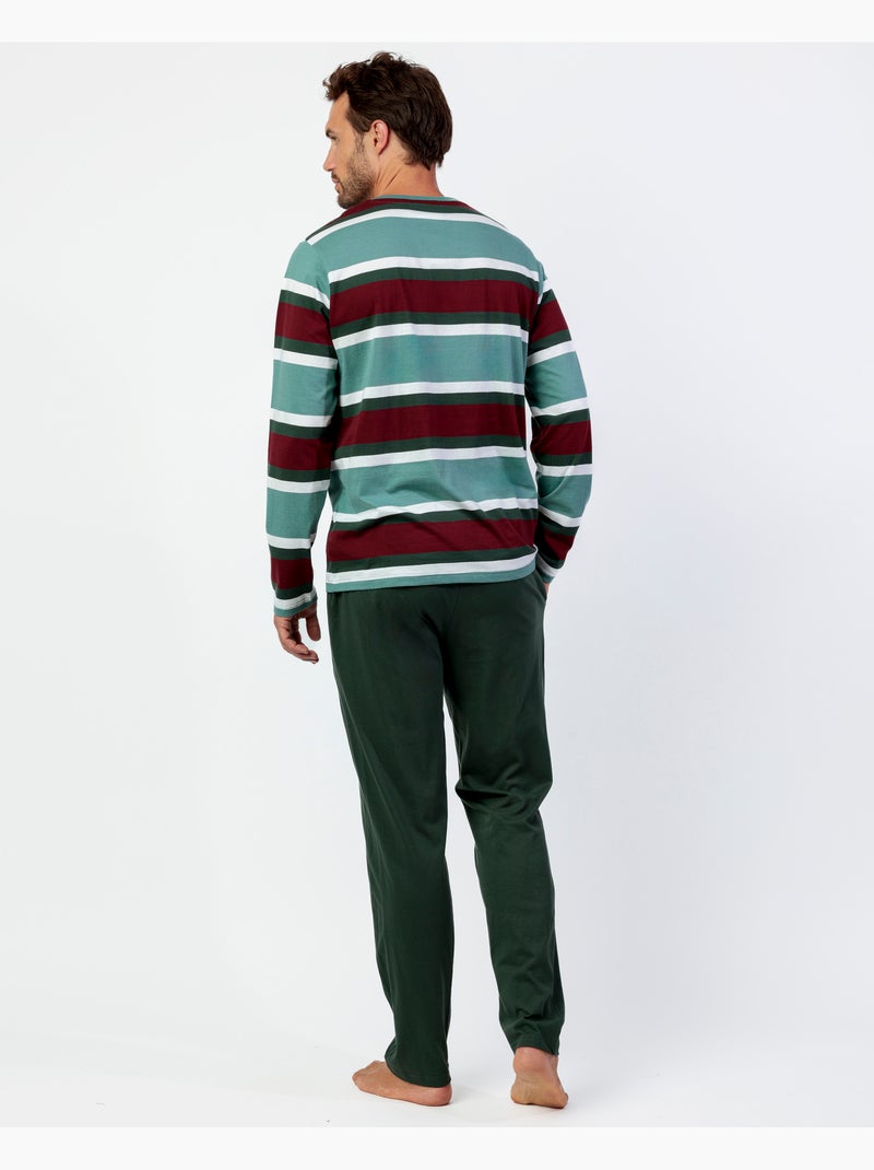 Pyjama manches longues ADMAS Kings of the Road pour homme Vert - Kiabi