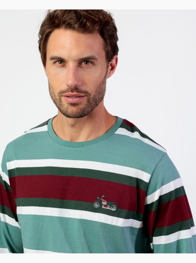 Pyjama manches longues ADMAS Kings of the Road pour homme Vert - Kiabi