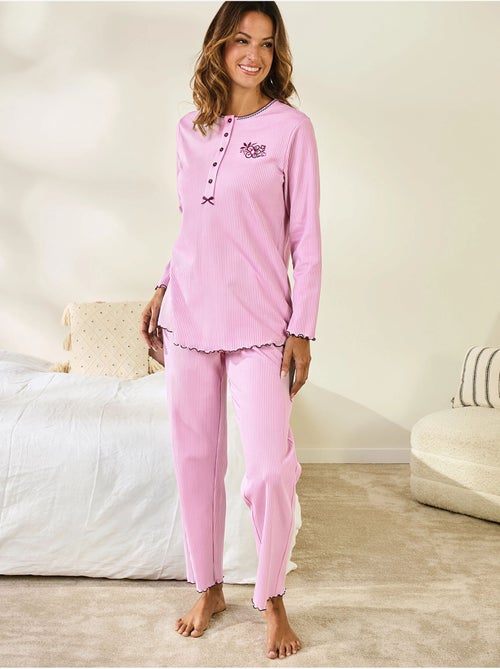 Pyjama manches longues coton - daxon - Kiabi
