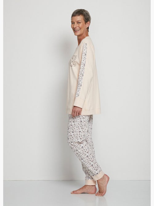 Pyjama manches longues coton interlock - Afibel - Kiabi