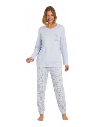 Pyjama manches longues coton interlock