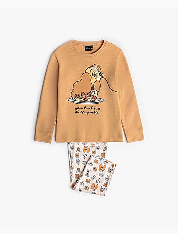Pyjama manches longues Disney Love Dinner pour fille
