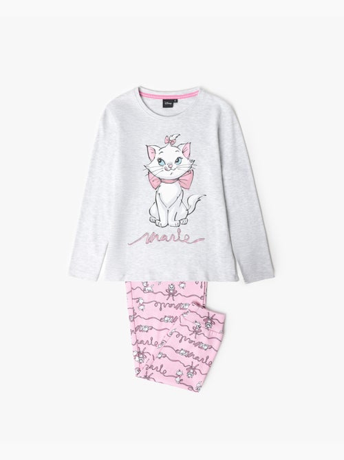 Pyjama manches longues Disney Marie pour fille - Kiabi