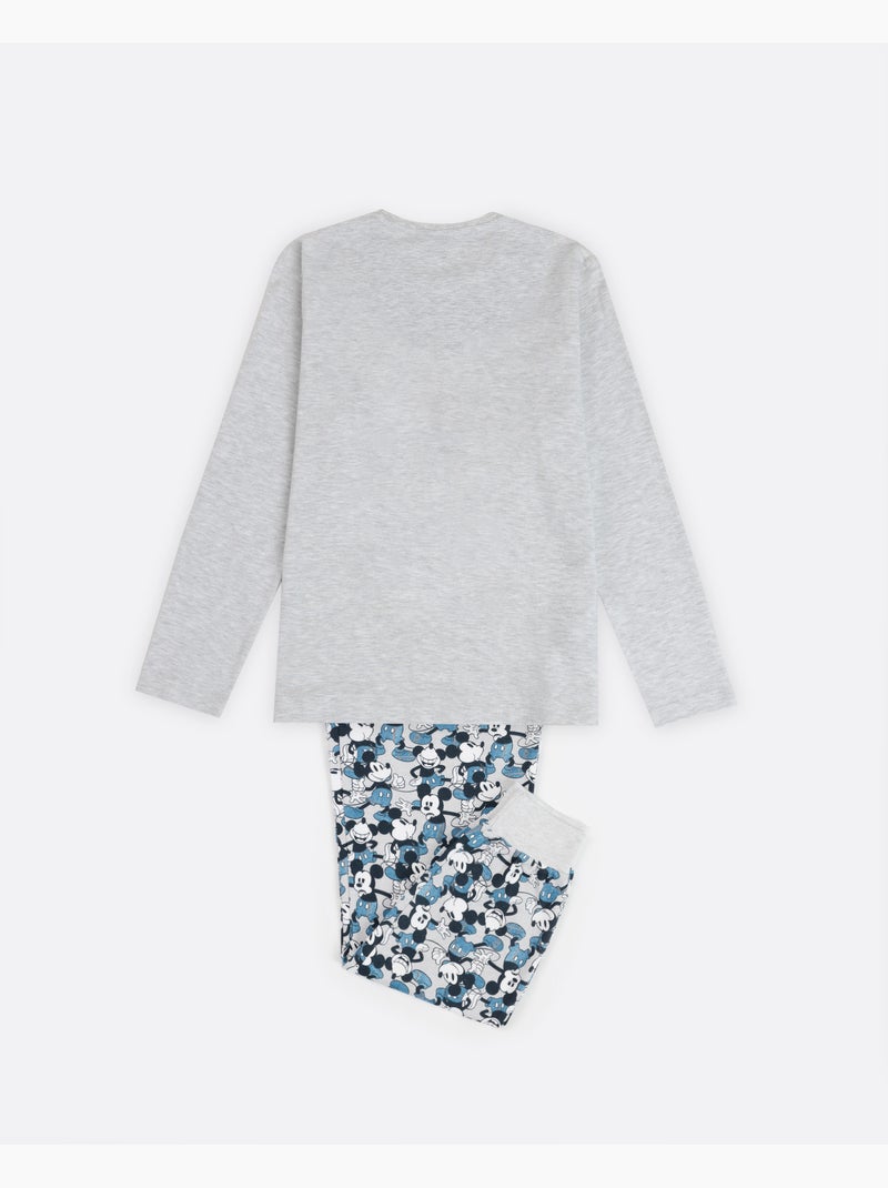 Pyjama manches longues Disney Mickey Jeans pour garçon Gris chiné - Kiabi