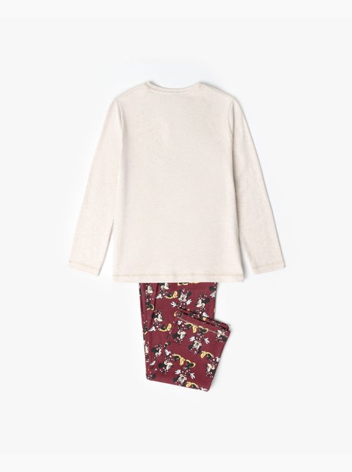 Pyjama manches longues Disney Minnie Mouse avec bouton pour fille - Kiabi