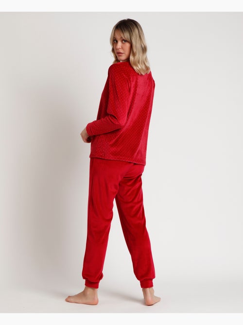 Pyjama manches longues Disney Velvet King Mickey pour femme - Kiabi
