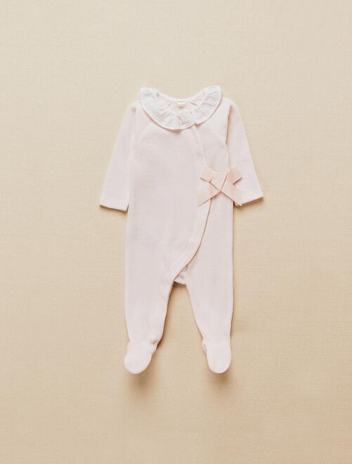 Pyjama en velours pour bébé fille 'Bambi & Thumper', Rose/Blanc