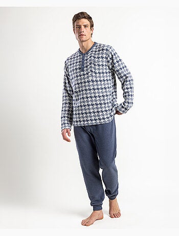 Pyjama manches longues homme ADMAS MAGNIFICENT bleu Milano