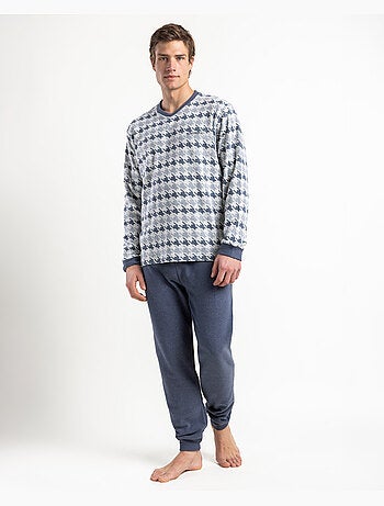 Pyjama manches longues homme ADMAS MAGNIFICENT bleu Milano
