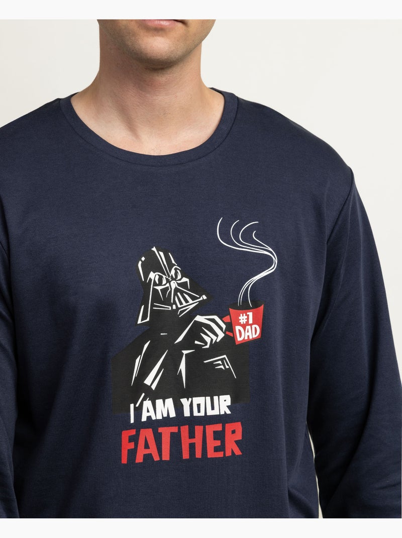 Pyjama manches longues homme STAR WARS > Bleu cobalt - Kiabi