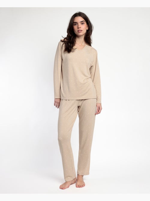 Pyjama manches longues Moons pour femme ADMAS HOME - Kiabi