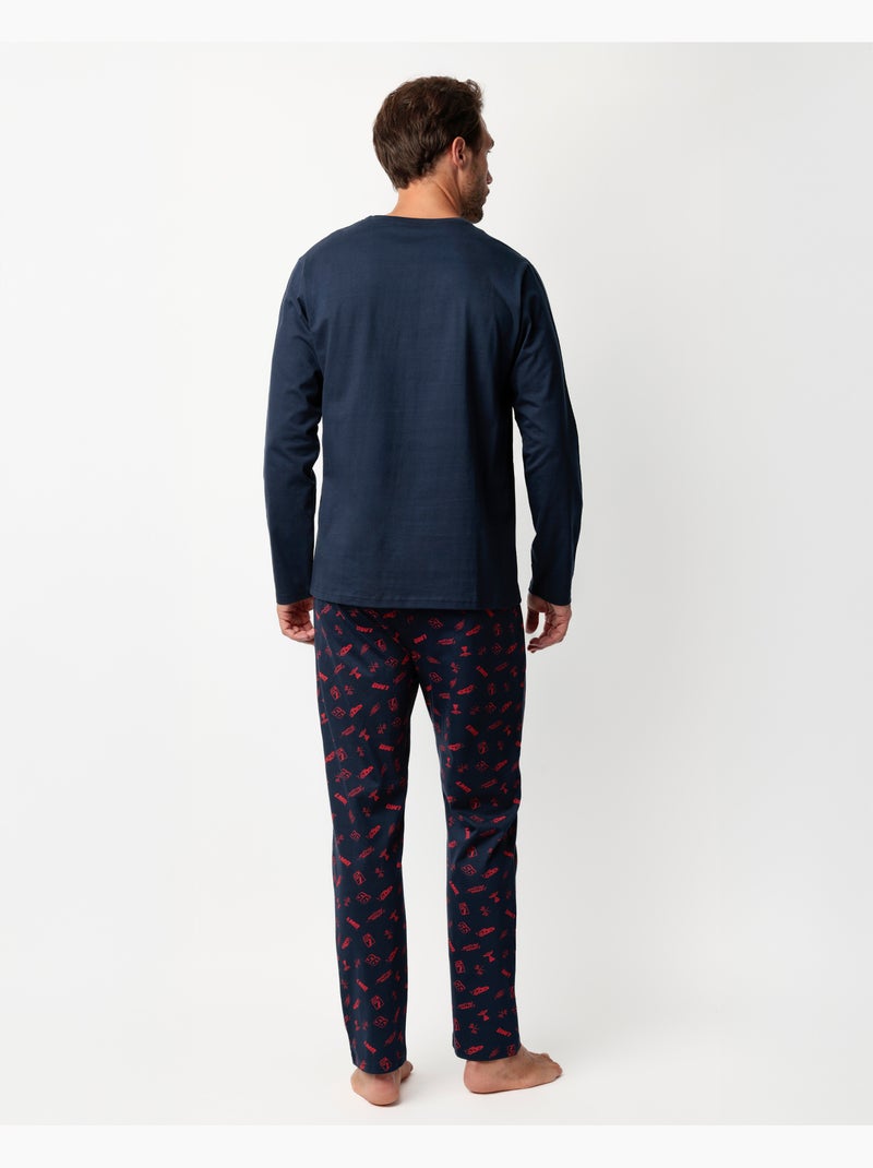 Pyjama manches longues Neon McQueen pour homme CARS Bleu marine - Kiabi