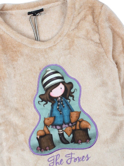 Pyjama manches longues pantalon Corel The Foxes marron - Kiabi