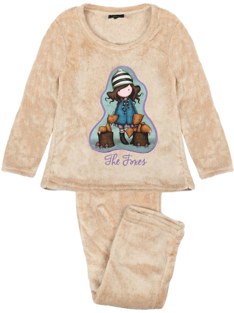 Pyjama manches longues pantalon corel the foxes santoro Marron - Kiabi
