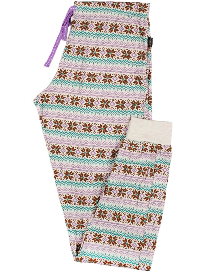 Pyjama manches longues pantalon Felpa The Foxes ivoire Ecru - Kiabi